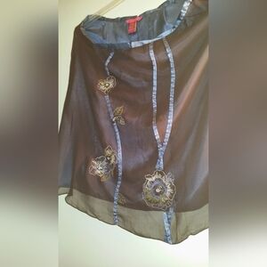 SUNNY LEIGH RAW SILK SKIRT SIZE 14W